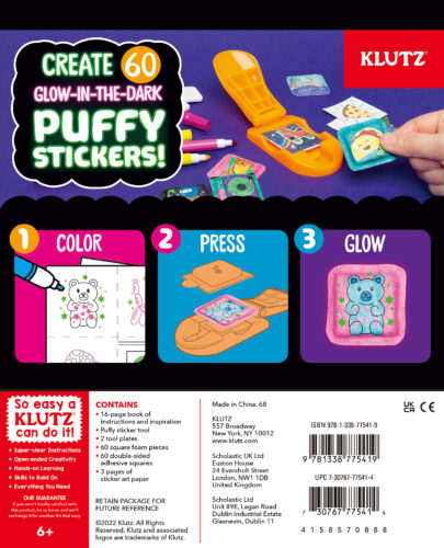 MAKE YOUR OWN GLOW-IN-TH-DARK PUFFY STICKERS - KLUTZ